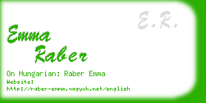 emma raber business card